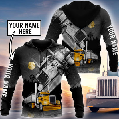 Premium Trucker Personalized Name 3D All Over Printed Unisex Shirts