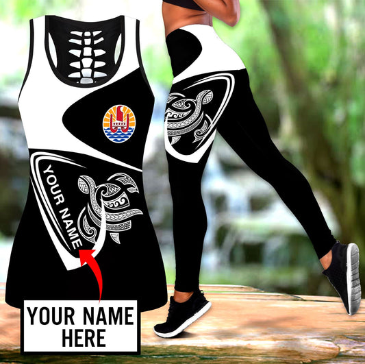 Premium Legging & Tank top Polynesian Tahiti Custom Name ML