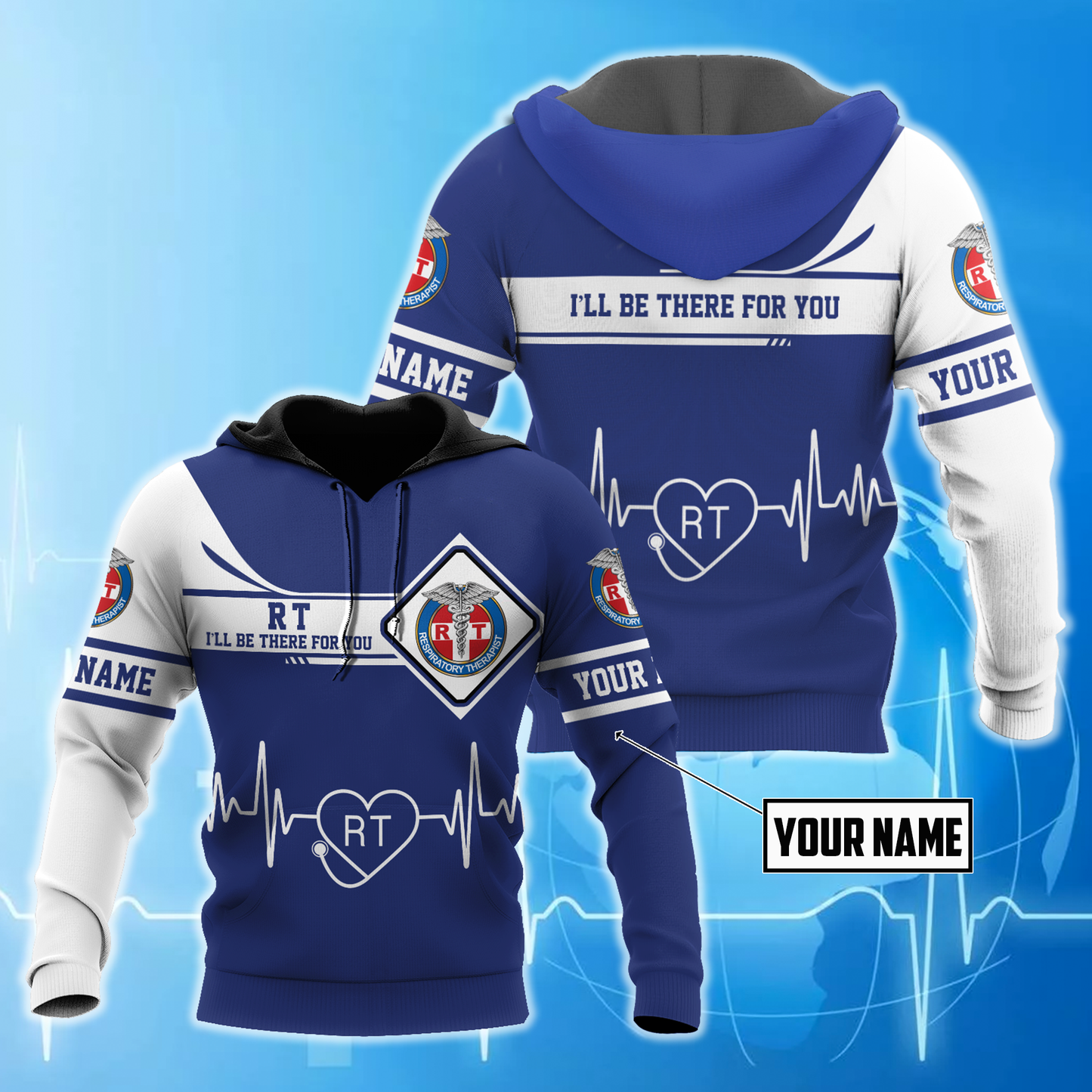 Premium Nurse Personalized Name 3D All Over Printed Unisex Shirts