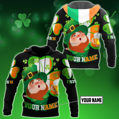 Irish 3D All Over Printed Unisex Shirts Saint Patrick's Day Black Ver