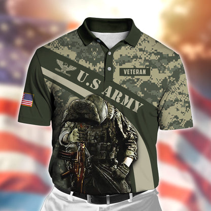 US Army Veteran 3D All Over Printed Shirts