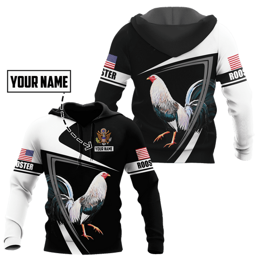 Personalized Rooster 3D Printed Unisex Shirt