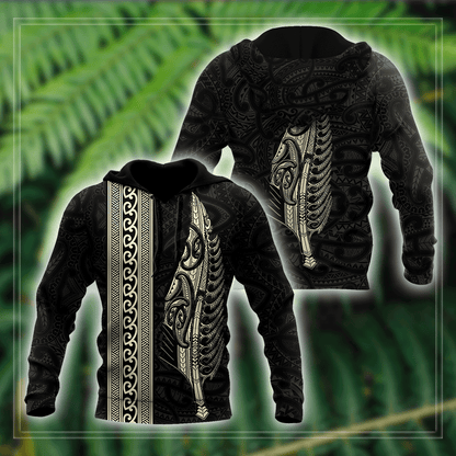 Maori Silver Fern Gold 3D Printed Unisex Shirts