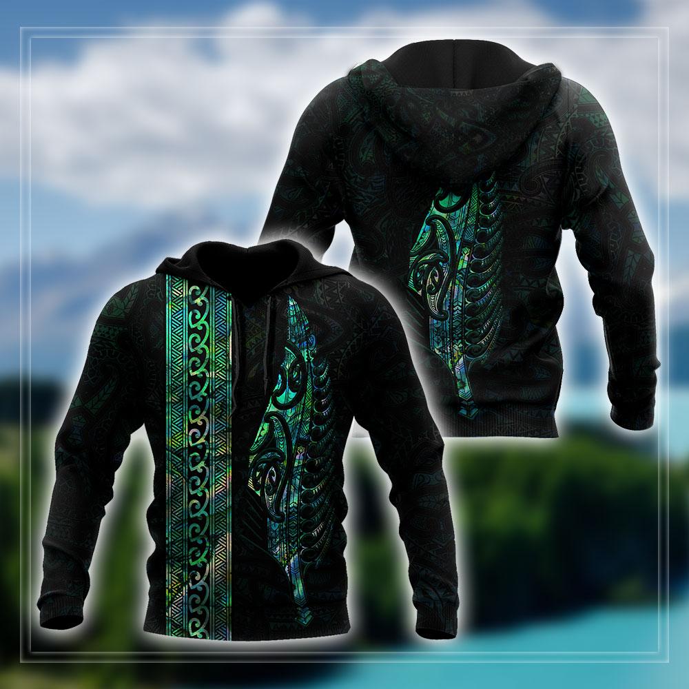 Maori Silver Fern Paua Shell 3D All Over Printed Unisex Shirts