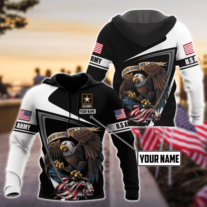 Custom name US Army Veteran 3D printed shirts Proud Military