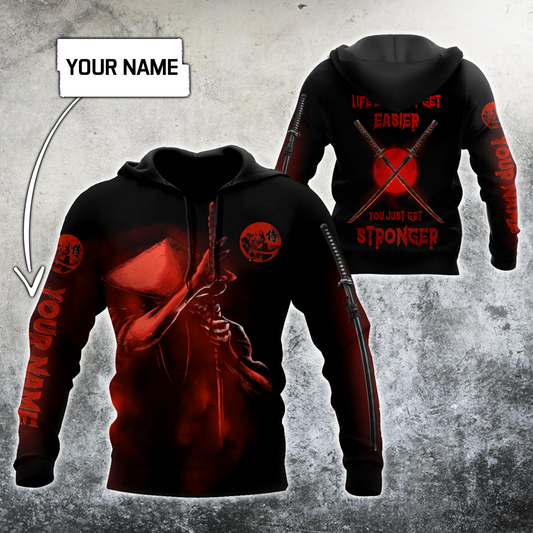 Customize Name Samurai Tattoo Japan 3D All Over Printed Unisex Shirt