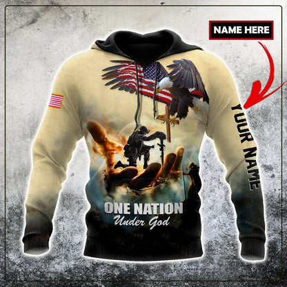 US Army Veteran Personalized name 3D All Over Printed Unisex Shirts