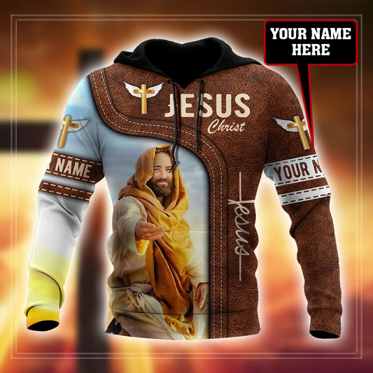 Persionalized Name Jesus 3D All Over Printed Unisex Hoodie