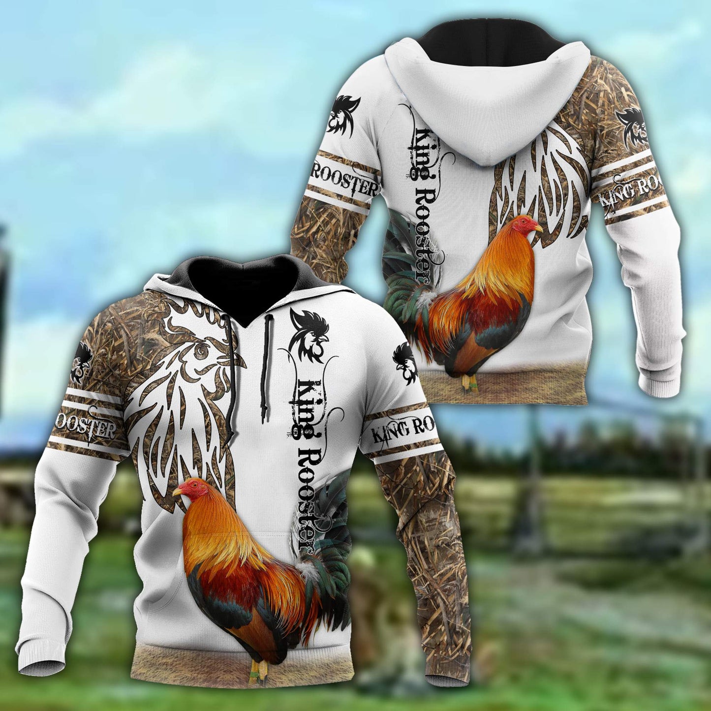 King Rooster Tattoo 3D Printed Unisex Shirts HHT23042105