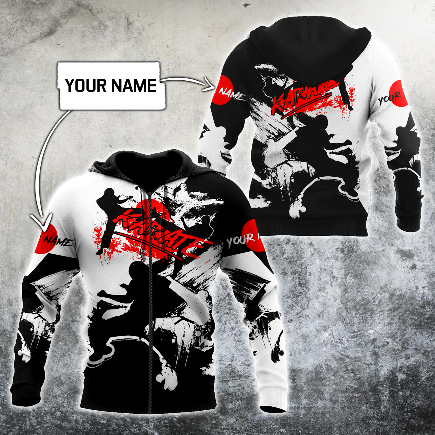 Customize Name KarateHoodie For Men And Women MH08032105