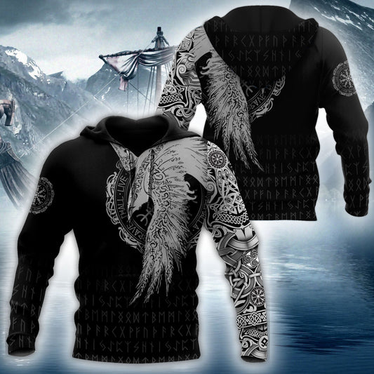 Premium Viking Raven Tattoo 3D Printed Unisex Shirts NTN24032102