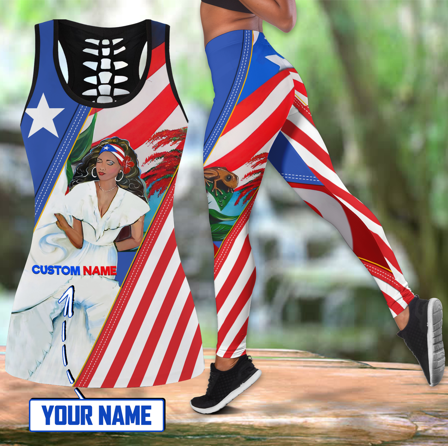 Customize Name Puerto Rico DNA Combo Outfit