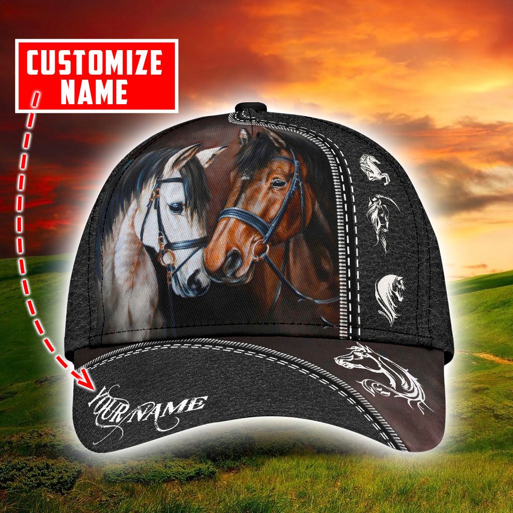 Personalized Name Rodeo Classic Cap Horse Riding Art Ver 3