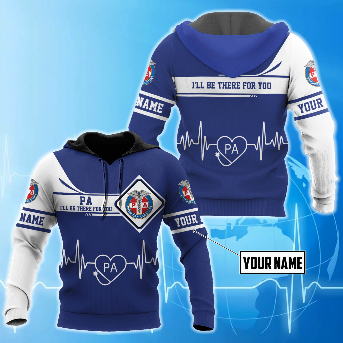 Premium Nurse Personalized Name 3D All Over Printed Unisex Shirts