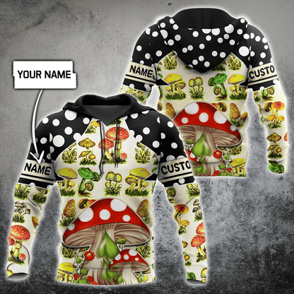 Customize Name Mushroom Hippie3D All Over Printed Unisex Shirts