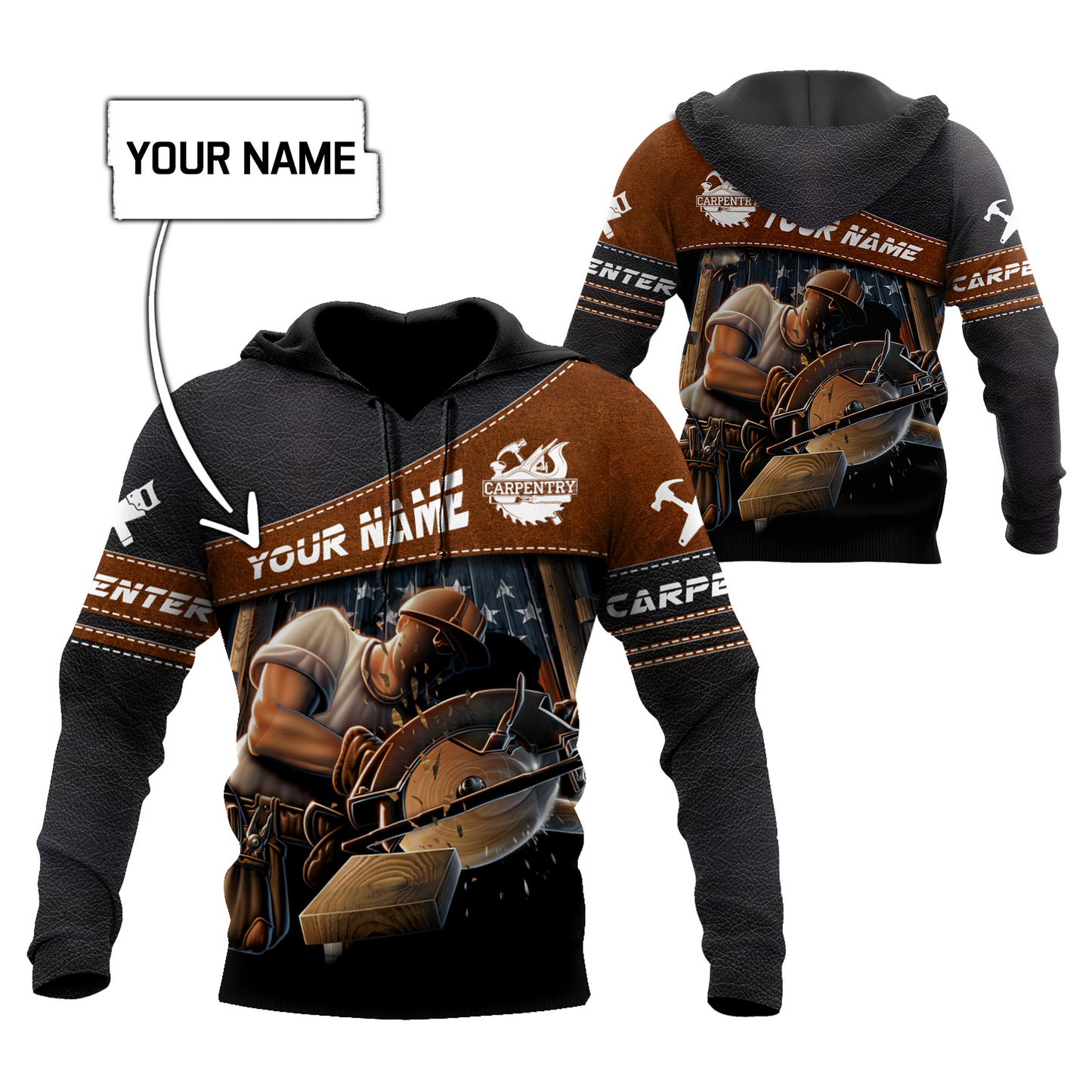 Personalized Name Carpenter 3D All Over Printed Unisex Shirts Ver 1