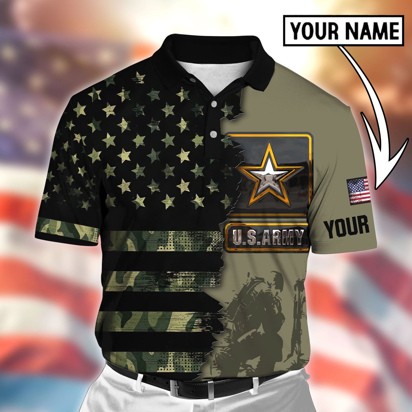 Personalized Name US Army Veteran 3D All Over Printed Shirts