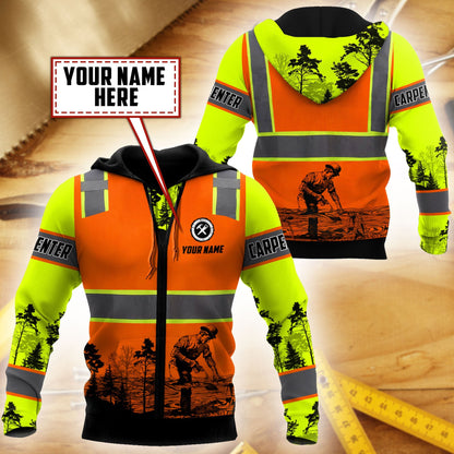 Personalized Name Carpenter 3D All Over Printed Unisex Shirts Safety