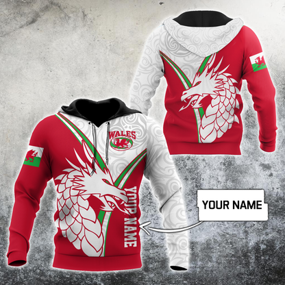 Premium Personalized 3D Printed Wales Dragon Shirts MEI