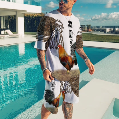 Personalized Rooster Combo T Shirt Board Short HHT23042105