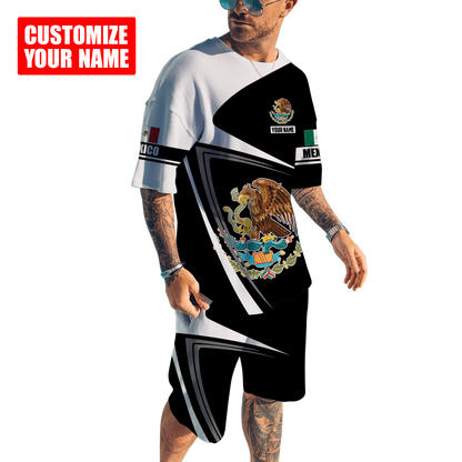 Personalized Name Mexico Combo T-shirt and Short 3D All Over Printed