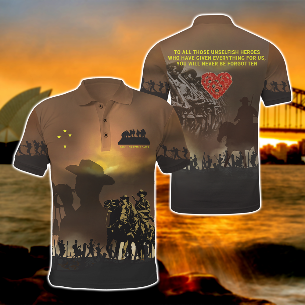 Premium Anzac Day Keep The Spirit Alive 3D Printed Unisex Shirts TN