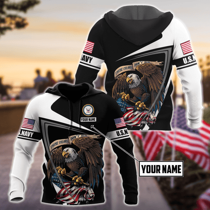 Custom name US Navy Veteran 3D printed shirts Proud Military