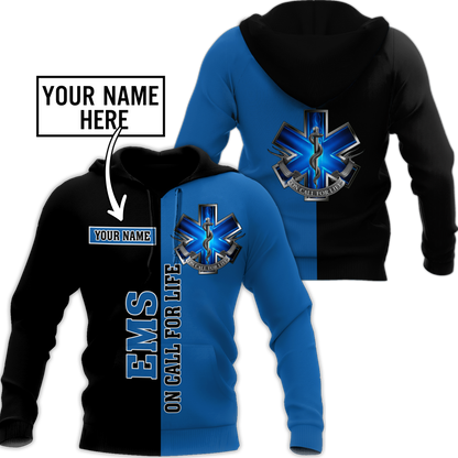 Premium EMS Personalized Name 3D All Over Printed Unisex Shirts