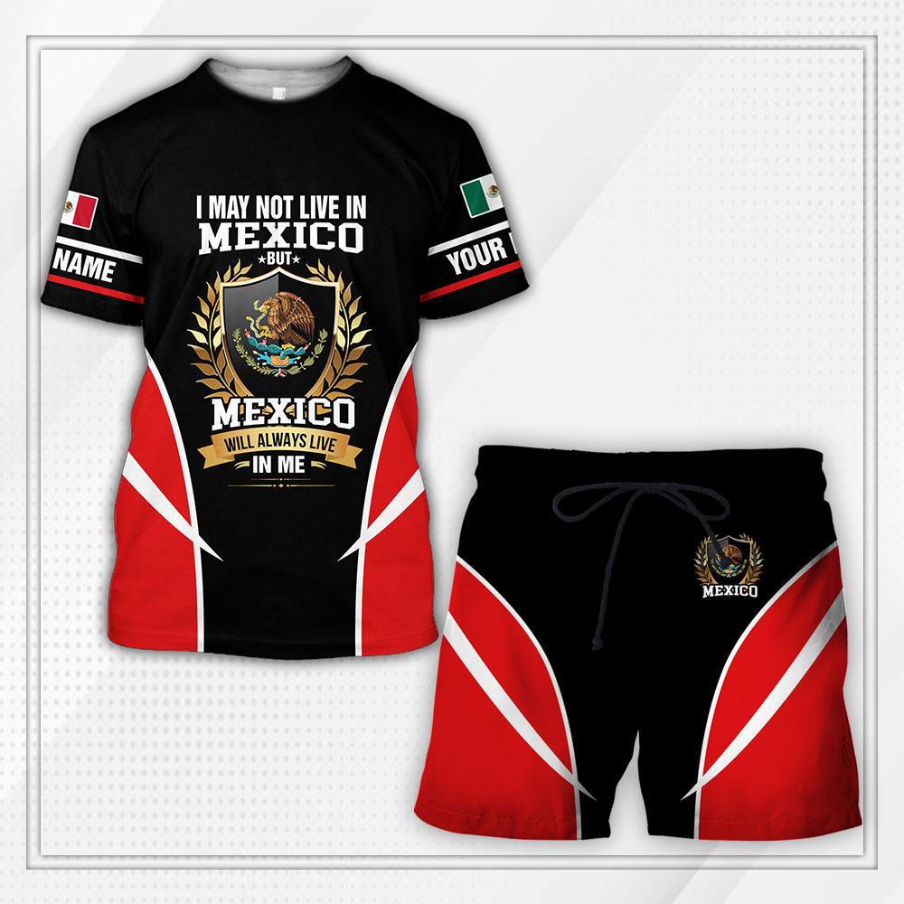 Mexico Combo T-shirt and Short Personalized name 3D All Over Printed no14