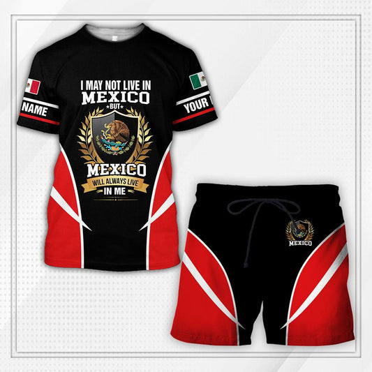 Mexico Combo T-shirt and Short Personalized name 3D All Over Printed no14
