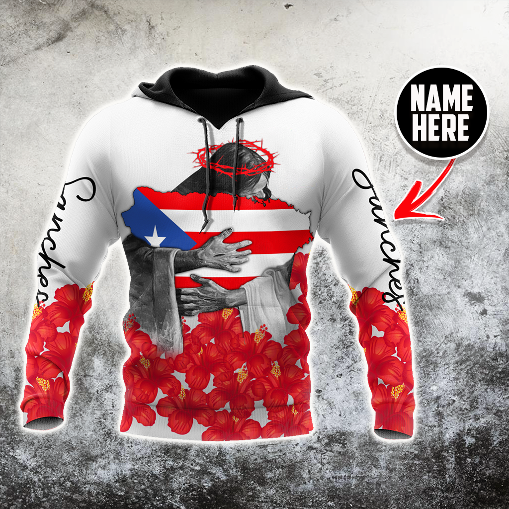 Customize Name Puerto Rico Hoodie For Men And Women