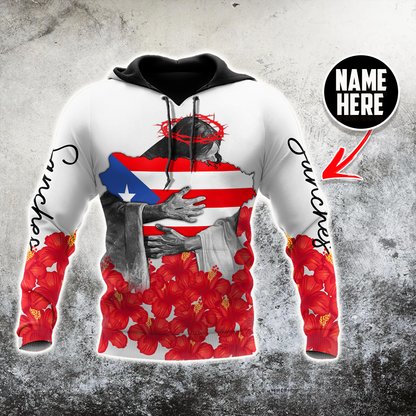 Customize Name Puerto Rico Hoodie For Men And Women