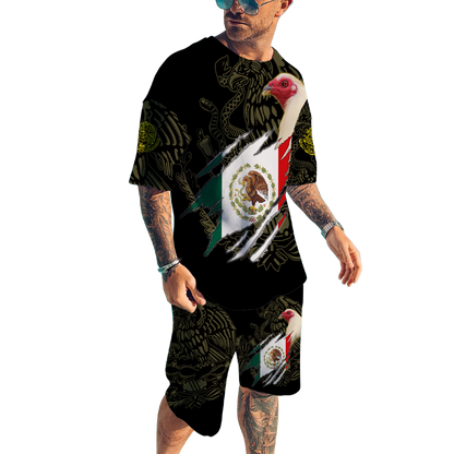 Mexican Rooster Combo T Shirt Board Short