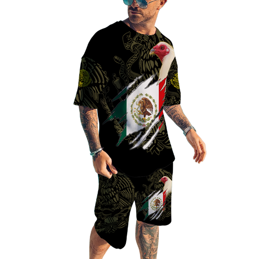 Mexican Rooster Combo T Shirt Board Short