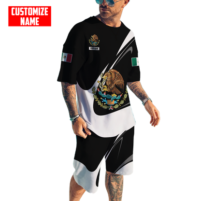Personalized Name Mexico Combo T-shirt and Short 3D All Over Printed