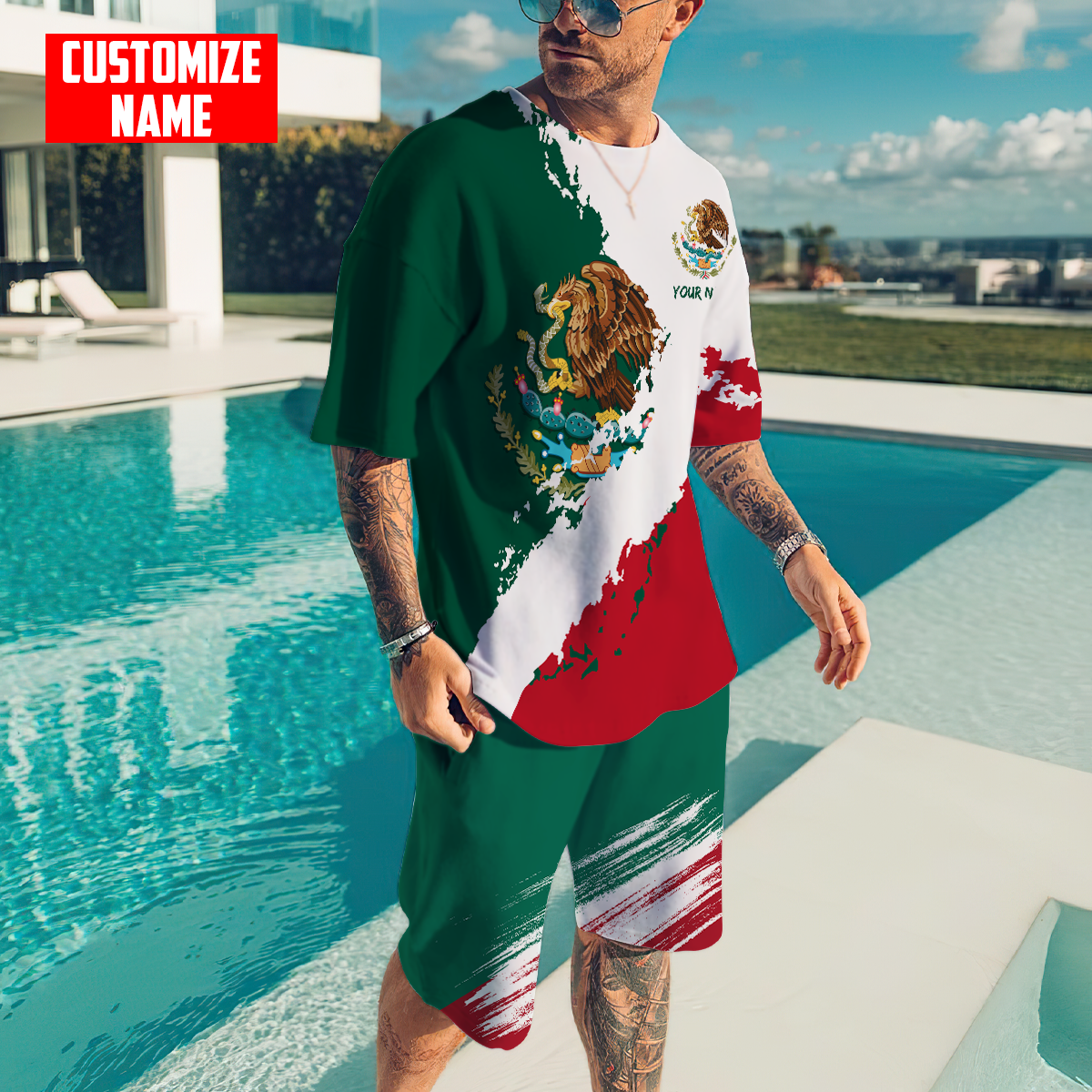Persionalized Mexico 3D All Over Printed Unisex Shirts