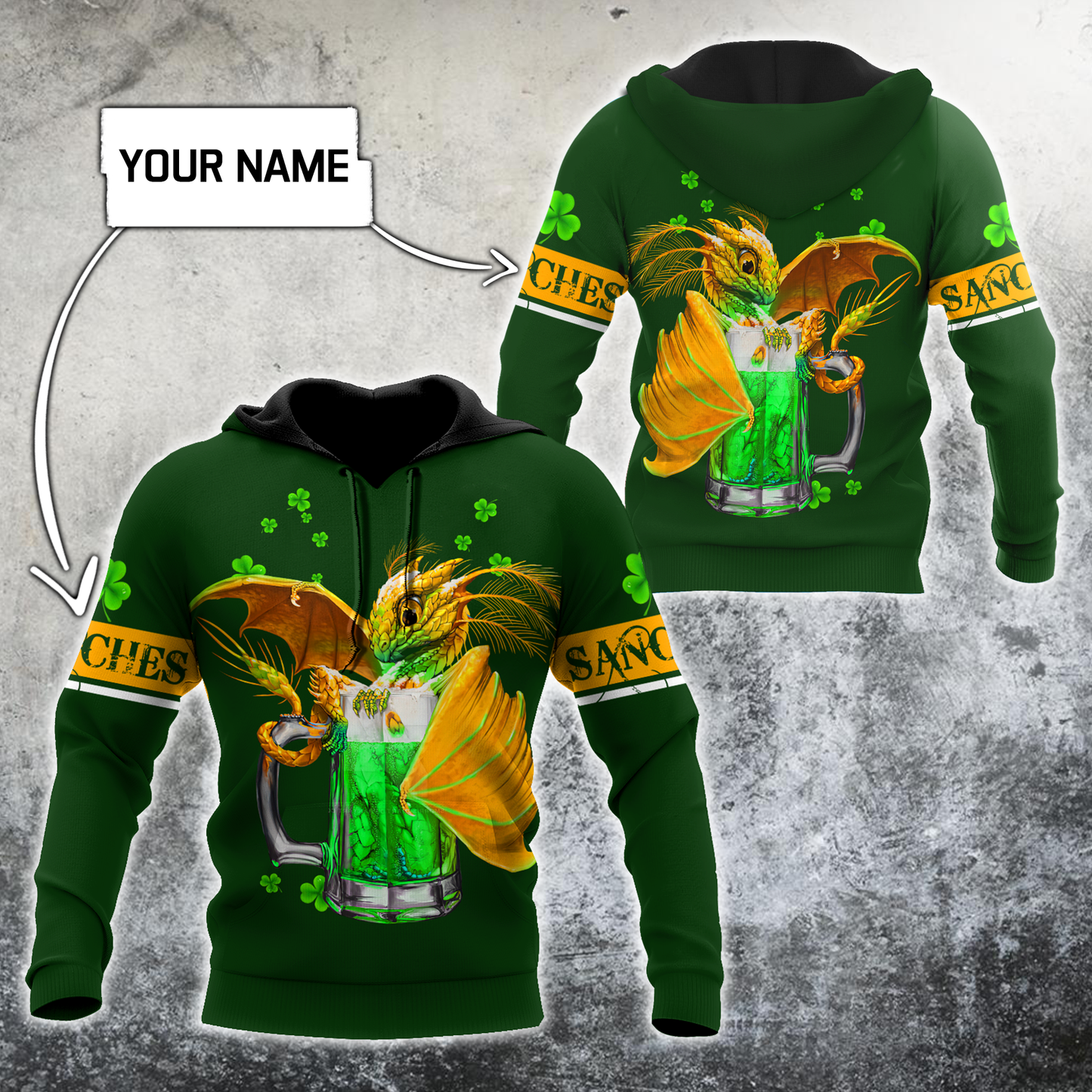 Customize Name Dragon Irish Hoodie For Men And Women MH25022102