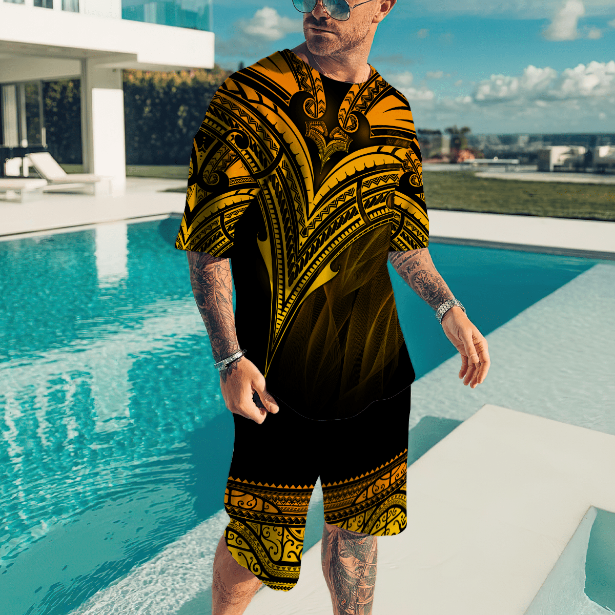 Polynesia No 26 Combo T Shirt Broad Short