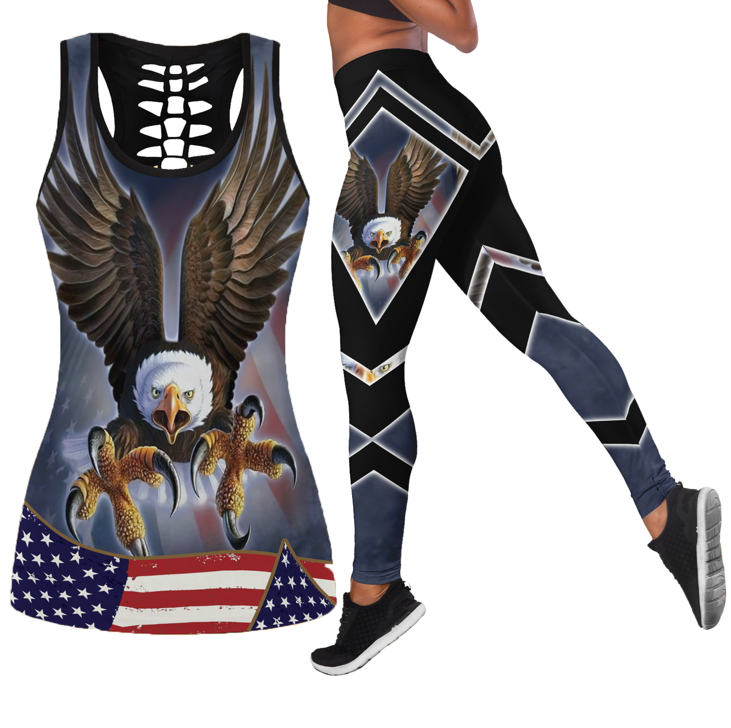Native American 3D All Over Printed Legging + Hollow Tank