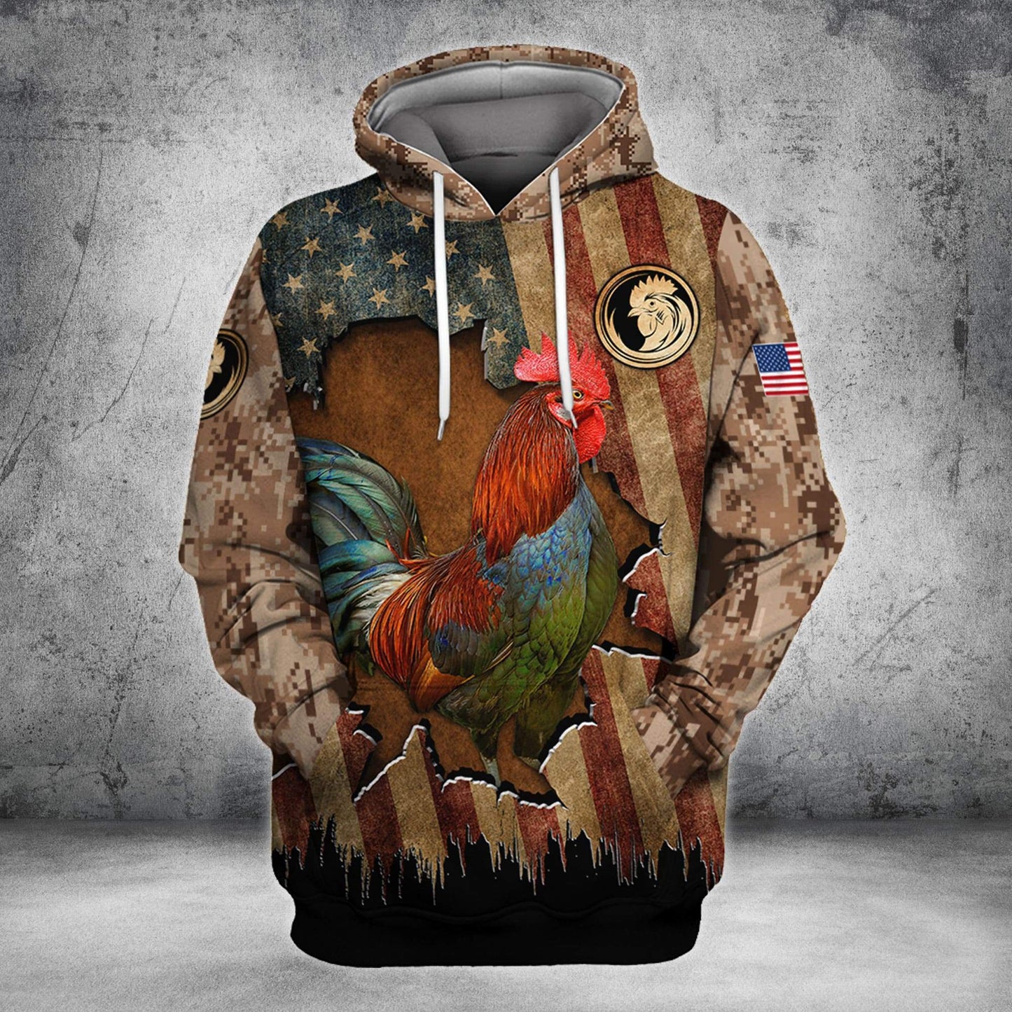 Rooster 3D Printed Unisex Shirts Pi22052102