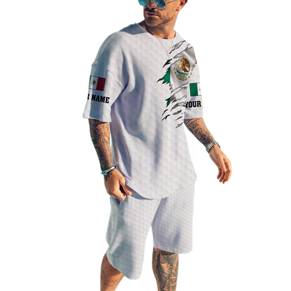 Personalized Name Mexico Combo T-shirt and Short 3D All Over Printed