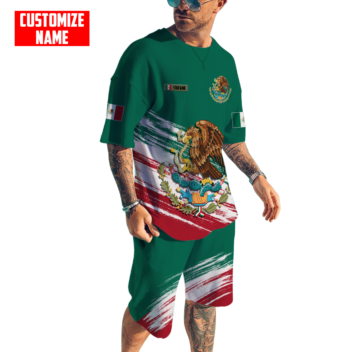Persionalized Mexico 3D All Over Printed Unisex Shirts