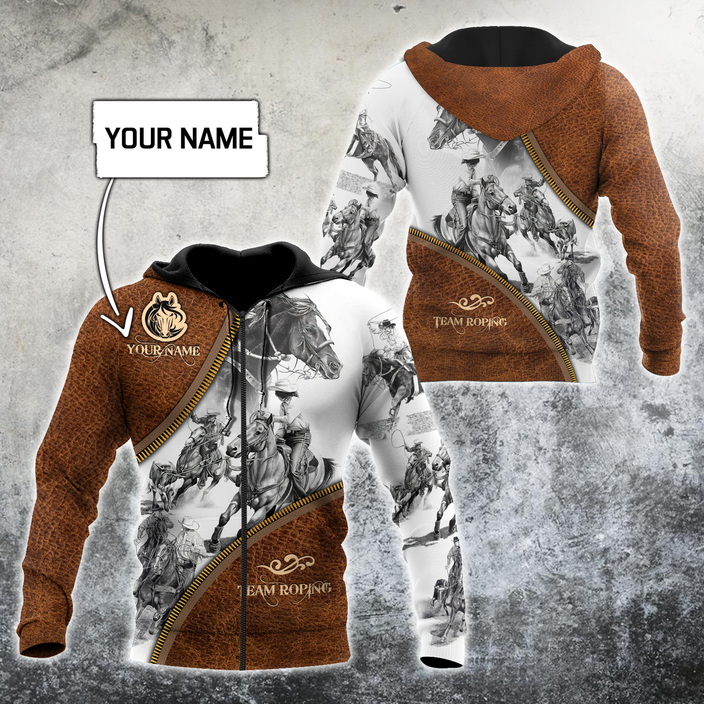 Personalized Name Bull Riding 3D All Over Printed Unisex Shirts Team Roping Zipper