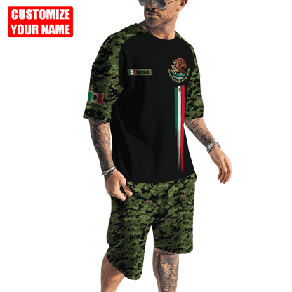 Personalized Name Mexico Combo T-shirt and Short 3D All Over Printed