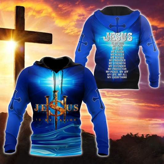 Jesus Christ My Savior 3D Printed Hoodie, T-Shirt for Men and Women