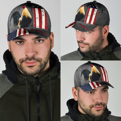 Personalized American Rooster Cap