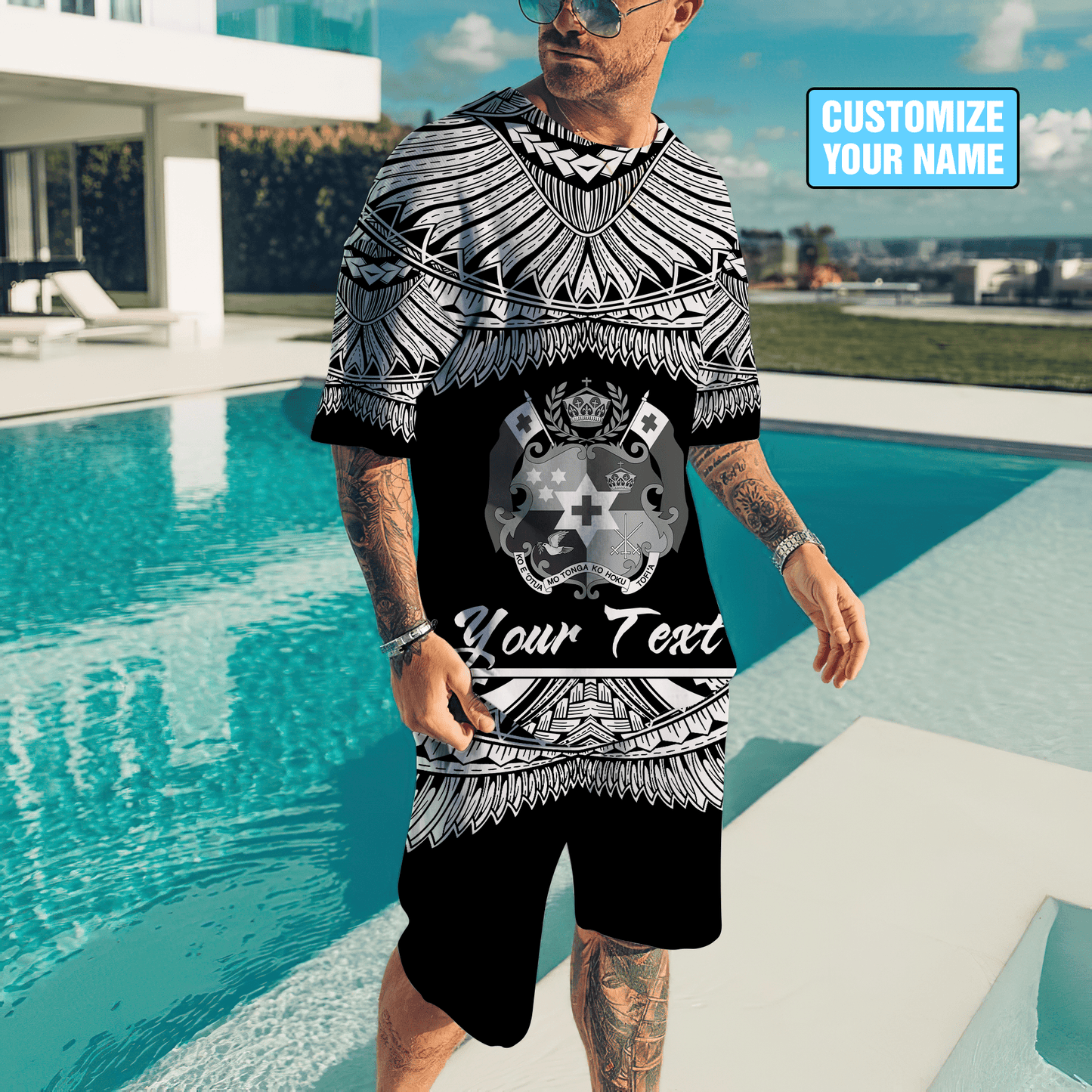 Polynesia No 30 Tong A Combo T Shirt Broad Short Personalize Name