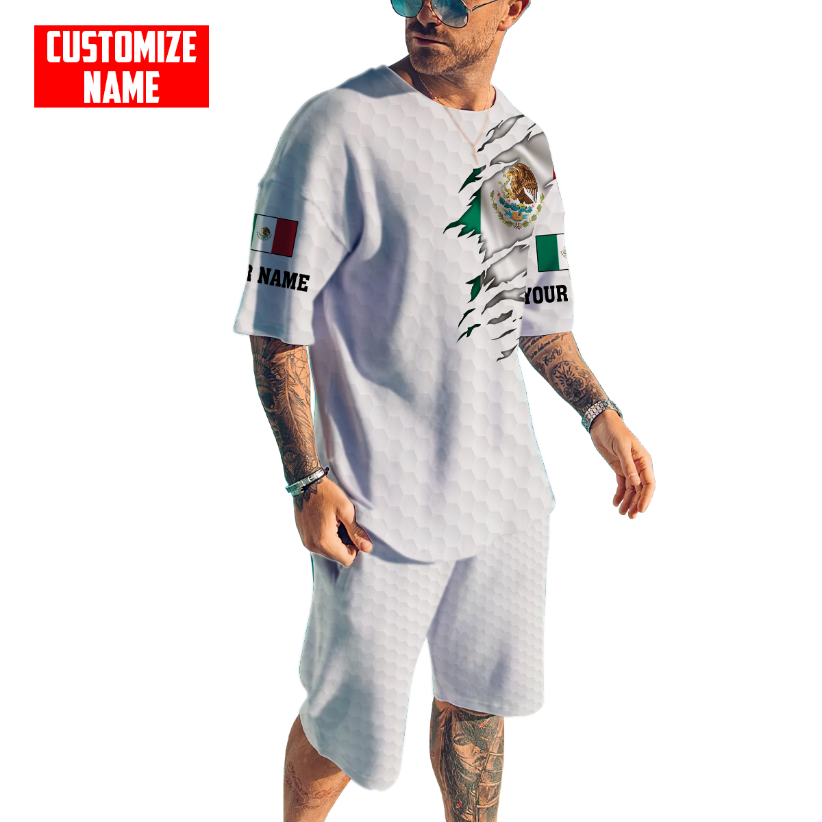 Persionalized Mexico 3D All Over Printed Unisex Shirts