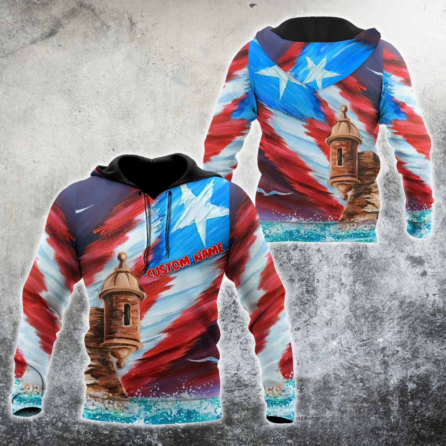 Custom Name Puerto Rico Hoodie For Men And Women MH15032101