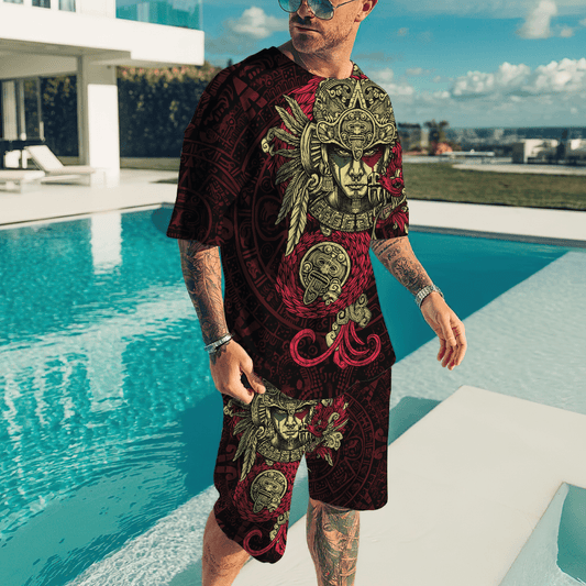 Aztec Mexican Combo T-shirt and Short 3D All Over Printed DQB13072101